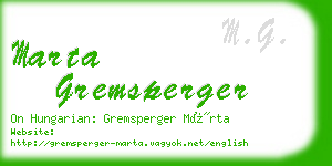 marta gremsperger business card